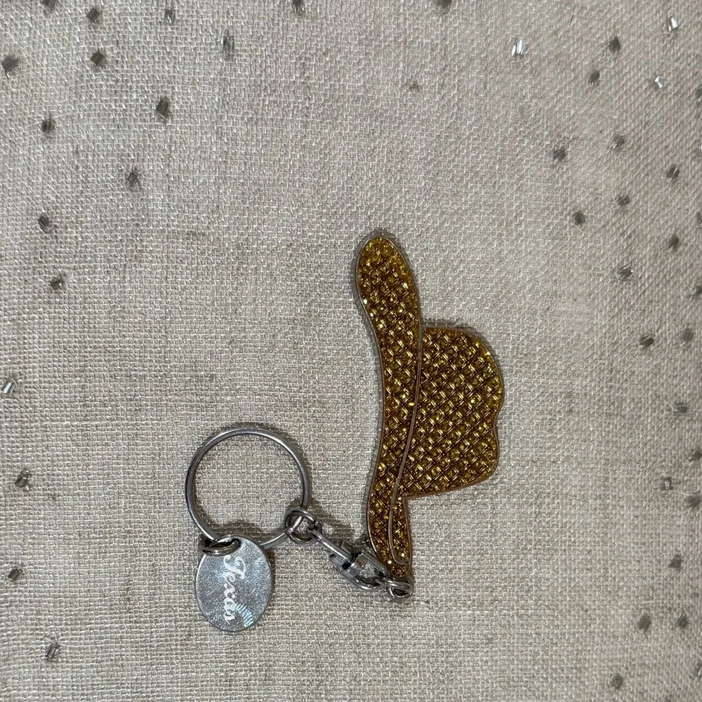 Gold Cowboy Hat Keychain